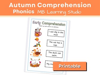Autumn Read and Match Sentences – Early Reading Comprehension Activity