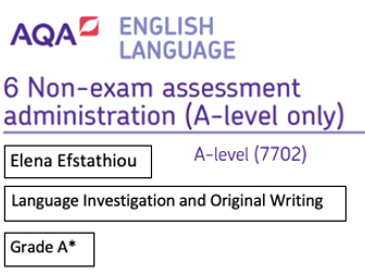 AQA A-level English Language A* Coursework bundle