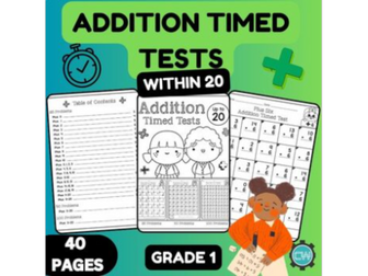 Boost Math Skills with Grade 1 Addition Timed Tests: Enhance Fluency and Speed