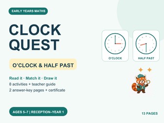 Clock Quest: O’Clock & Half Past | Ages 5–7