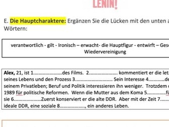 German A-Level> GOOD BYE, LENIN! WORKBOOK