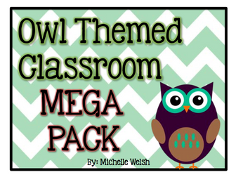 Owl Theme Classroom Mega Pack