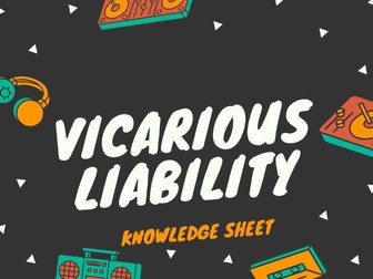 OCR LAW: VICARIOUS LIABILITY KNOWLEDGE SHEET