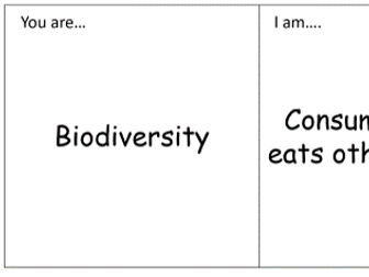 National 5 ecosystems definitions "You are, I am..."