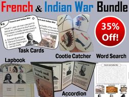 French and Indian War Task Cards and Activities Bundle