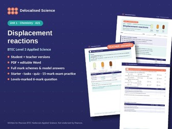 Displacement Reactions: Metals and Halogens | BTEC Applied Science