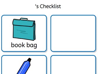 Daily school entrance checklist - ADHD/ADD/ AUTISM SEN