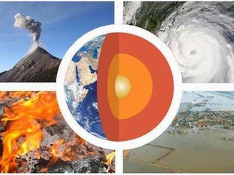 AQA GCSE Geography The challenge of natural hazard revision sheets:Tectonics,weather, climate change