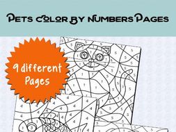 Pets Color By Number Pages