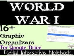 World War I Digital Interactive Notebook Pages for Google Drive
