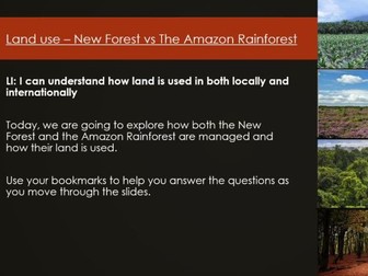 Land Use - New Forest vs Amazon Rainforest - Lesson 3
