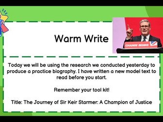 44. Primary English Year 6 Powerpoint - Week 5 Biography