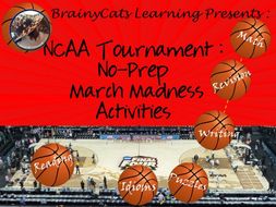 NCAA Tournament: No-Prep March Madness Reading and Math Activities
