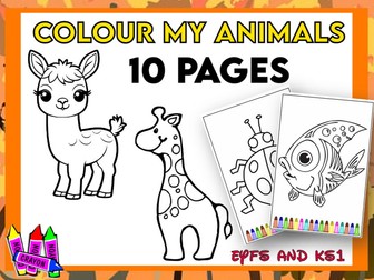 Colour My Animals 10 Worksheets