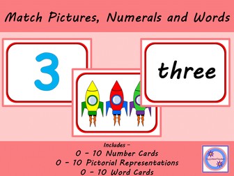 Match Numerals, Pictures and Words