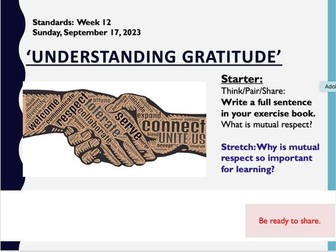 Tutor Time: Understanding Gratitude (Standards)