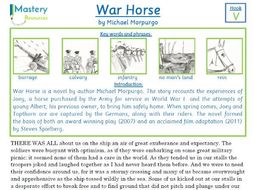War horse display ks2 picture