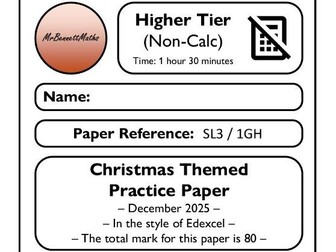 Christmas Exam Paper (Edexcel Style)