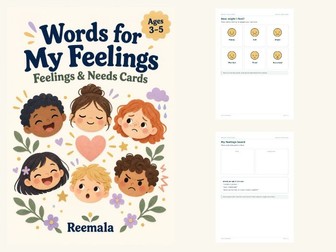 Preschool Feelings & Needs Cards | Ages 3–5
