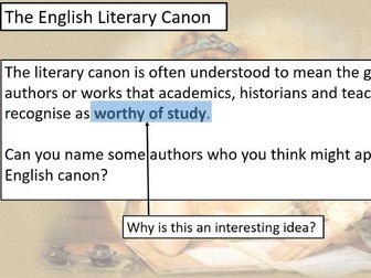 AQA English Literature A Level - Introduction to the Canon & Canonical Authors (Literary Theory)