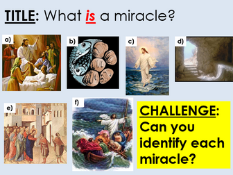 Miracles - Complete A Level lessons for new AQA Spec