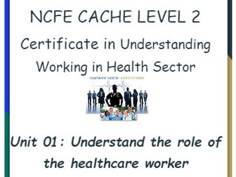NCFE CACHE Cert Working in healthcare sector - Unit 01 - Learning Objective 3