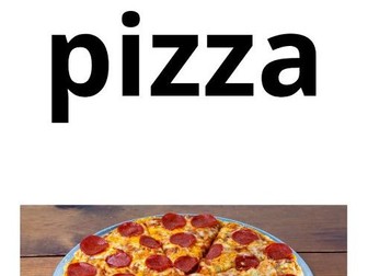 Pizza Flashcards and Matching Activity | Food Vocabulary | ESL