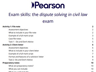 BTEC Applied Law: Unit 1 exam skills booklet