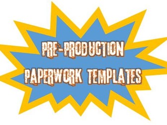 Media Pre-Production Paperwork Templates