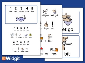 Fish Alive - Nursery Rhyme Board with Widgit Symbols