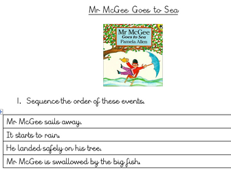 Mr McGee goes to Sea Comprehension Qs