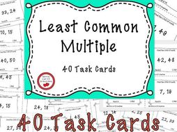 Free Download - Least Common Multiple Task Cards