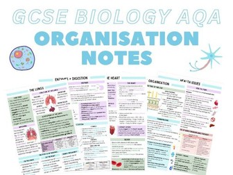 GCSE AQA Biology Organisation Notes