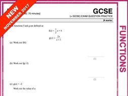 GCSE 9-1 Exam Question Practice (Functions)