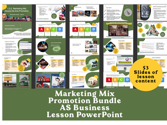 Promotion  Marketing Mix Lessons - AS Business