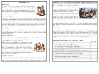 The History of Tea - Reading Comprehension Worksheet / Text