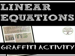 Linear Equations: Graffiti activity