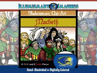 Shakespeare's "Macbeth" ClipArt (16 pc. BW and Color!)