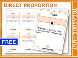 Direct Proportion (Treasure Hunt)