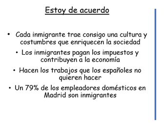 A-Level Spanish- La inmigración