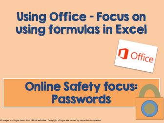 Year 5 (KS2) -Office Excel Formulas (& Internet Safety) Computing Lesson Plan & PowerPoint Resources