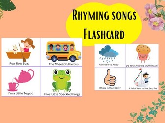Nursery Songs Flashcard For Early Years