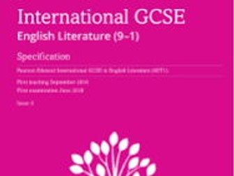 IGCSE edexcel poetry SOW