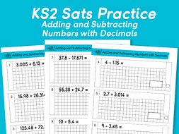 Ks2 Sats Practice For Adding Subtracting Decimals 