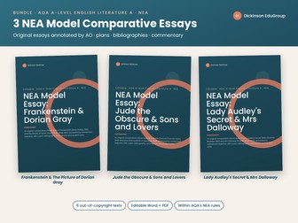 Eng Lit NEA: 3 Model Essays Bundle