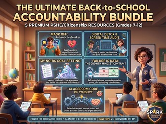 The Ultimate Back-to-School Accountability Bundle: Growth Mindset, Digital Detox & Classroom Management (Grades 7-12)