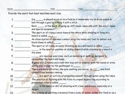 Sports themed math worksheets