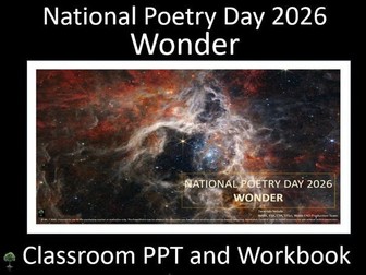 National Poetry Day 2026 - Wonder | Classroom PPT + Workbook