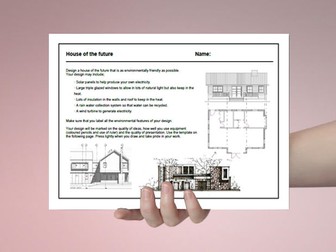 Art cover work / cover lesson - House of the future - 1hr activity
