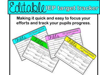 Editable IEP target tracker
